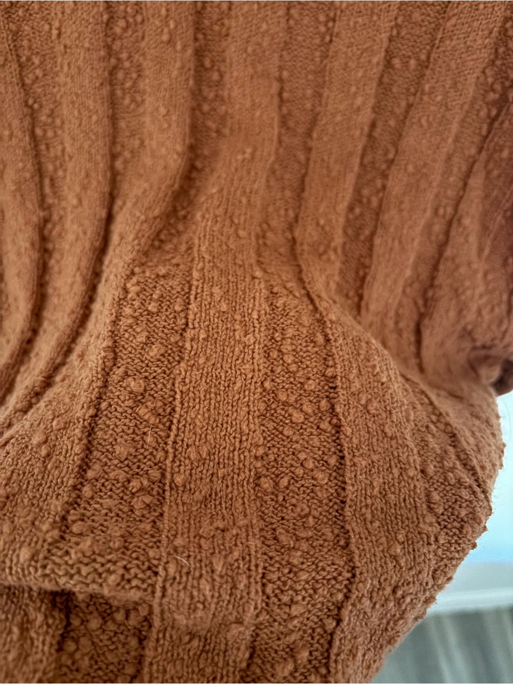 Rip Curl Rust Ribbed Crewneck Sweater - Picture 3 of 4